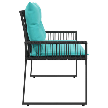 Udendørs bænk 2 -Seater 4 stk. 110 x 59 x 82 cm polyrattan