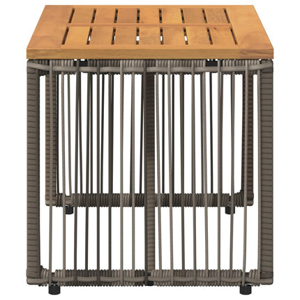 Udendørs Bord Grå og Brun 80 x 40 x 40 cm polyrattan