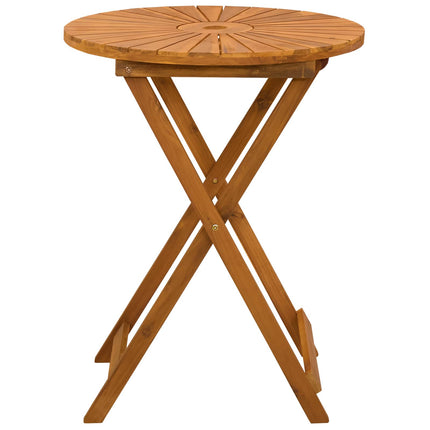 Sammenklappeligt havebord Naturfarvet Ø60 x 75 cm