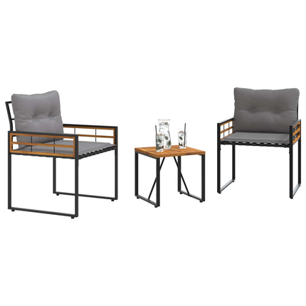 Have møbel sæt med pude 3 pcs Lysegrå