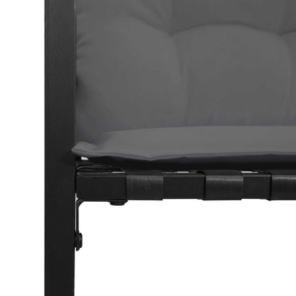 Trælagersbænk med pude Ensfarvet Lysegrå 114 x 55 x 77 cm
