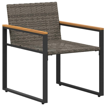 Møbel sæt med pude 3 pcs Grå og Mørkegrå Rattan