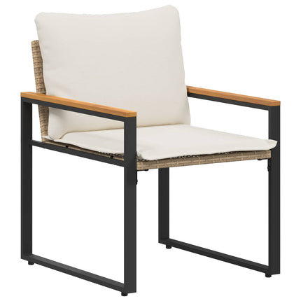 Møbel sæt 3 stk. Beige og cremehvid Rattan