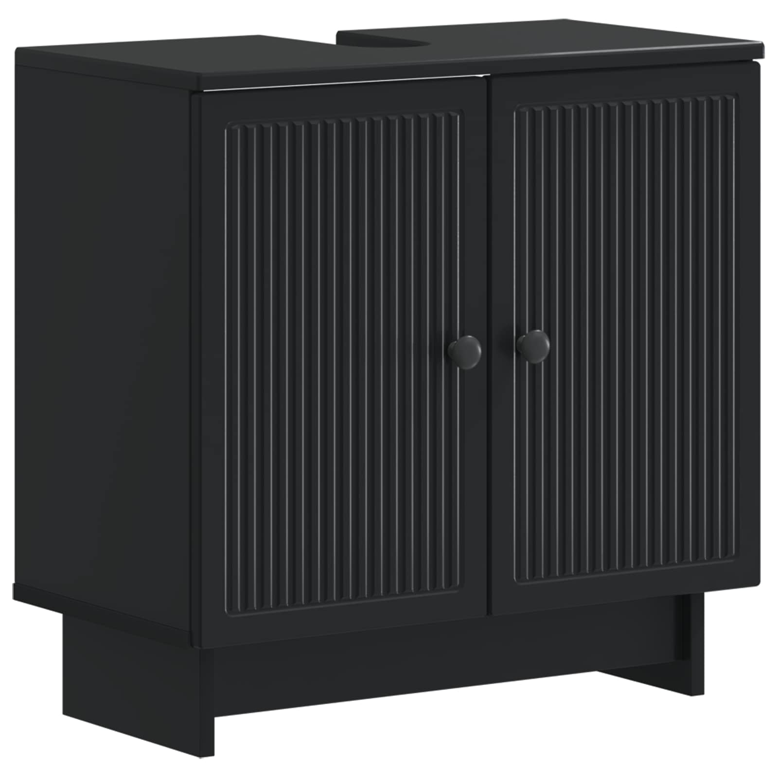 vidaXL Badeværelsesskabsunder EDE Sort 59,5 x 31,5 x 59 cm