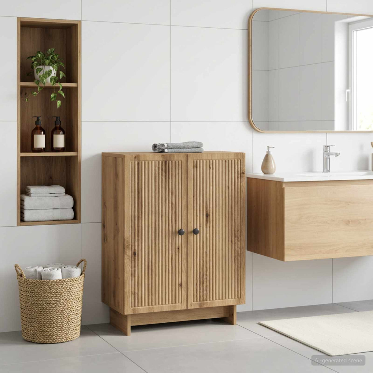 Badevrelse Opbevaringsskab EDE Artisan-eg 59,5 x 31 x 80 cm