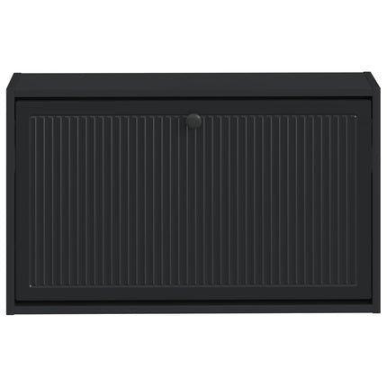 Vægmonteret Skoskab EDE 71 x 17 x 43 cm Konstrueret træ Sort