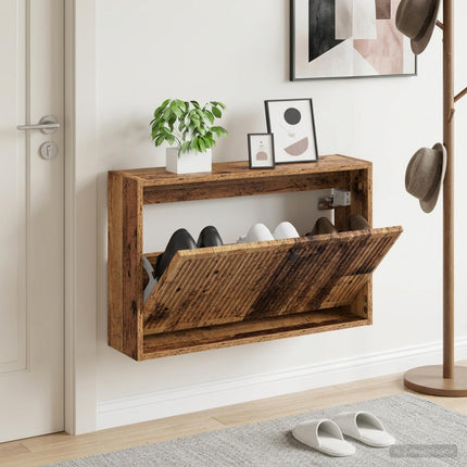 Vægmonteret Skoskab EDE 71 x 17 x 43 cm Konstrueret træ