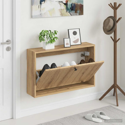 Vægmonteret Skoskab EDE 71 x 17 x 43 cm Konstrueret træ