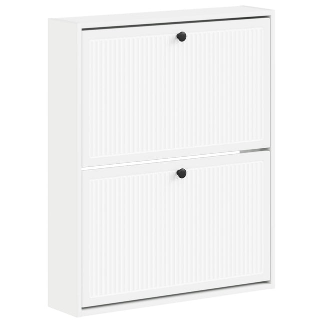 Vægmonteret Skoskab EDE 71 x 17 x 86 cm Konstrueret træ Hvid