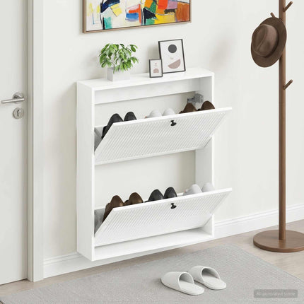 Vægmonteret Skoskab EDE 71 x 17 x 86 cm Konstrueret træ
