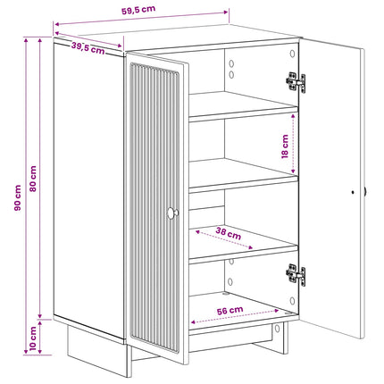 Sko skab EDE 59,5 x 39,5 x 90 cm Konstrueret træ Hvid