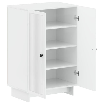 Sko skab EDE 59,5 x 39,5 x 90 cm Konstrueret træ Hvid højglans