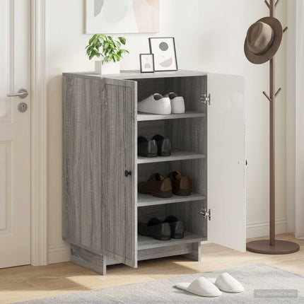 Sko skab EDE 59,5 x 39,5 x 90 cm Konstrueret træ Grå Sonoma