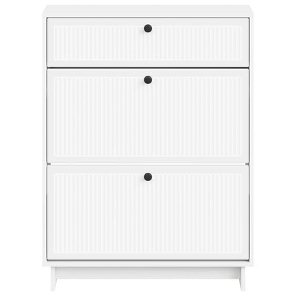 Sko skab EDE 78 x 24 x 103 cm Konstrueret træ Hvid
