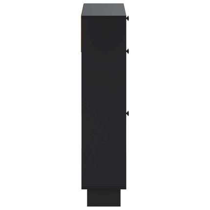 Sko skab EDE 78 x 24 x 103 cm Konstrueret træ Sort