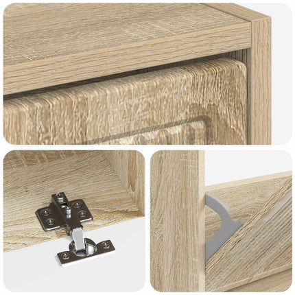 Sko skab EDE 78 x 24 x 103 cm Konstrueret træ Sonoma-eg