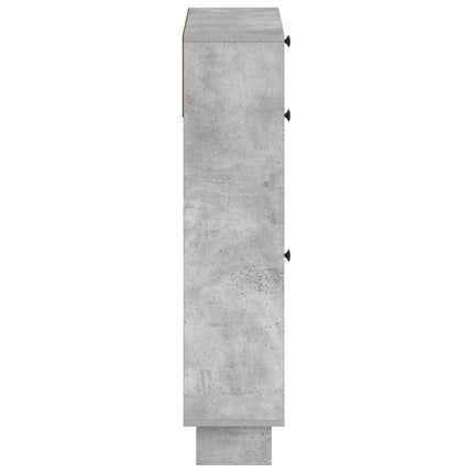 Sko skab EDE 78 x 24 x 103 cm Konstrueret træ Betongrå