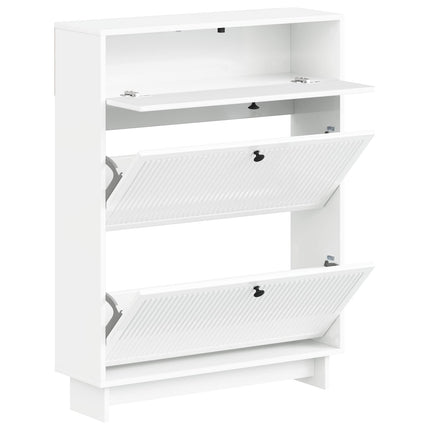 Sko skab EDE 78 x 24 x 103 cm Konstrueret træ Hvid højglans