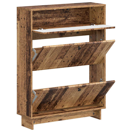 Sko skab EDE 78 x 24 x 103 cm Konstrueret træ Gammelt træ