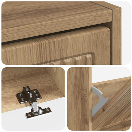 Sko skab EDE 78 x 24 x 103 cm Konstrueret træ Artisan-eg