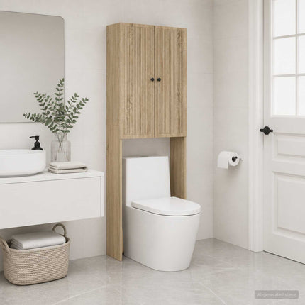 Toilet Skab EDE Sonoma-eg 66 x 25,5 x 190 cm Konstrueret træ