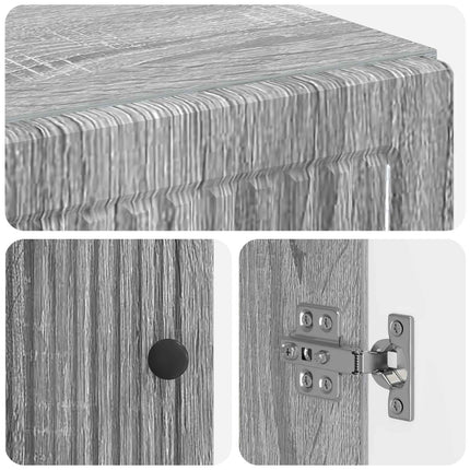 Toilet Skab EDE Grå Sonoma 66 x 25,5 x 190 cm Konstrueret træ