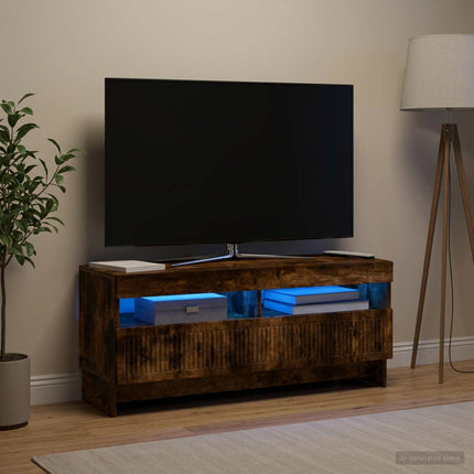 LED TV-skab Røget eg Konstrueret træ