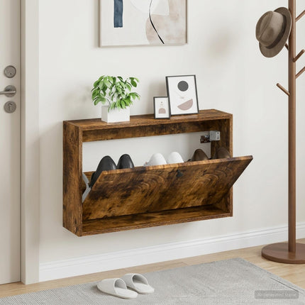 Vægmonteret Skoskab ALKMAAR 71 x 17 x 43 cm Konstrueret træ