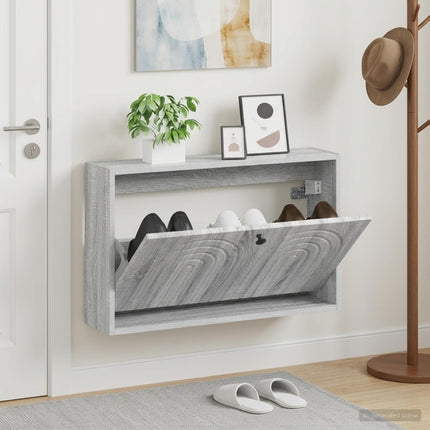 Vægmonteret Skoskab ALKMAAR 71 x 17 x 43 cm Konstrueret træ