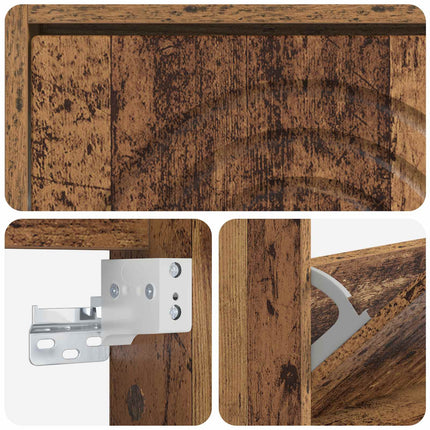 Vægmonteret Skoskab ALKMAAR 71 x 17 x 43 cm Konstrueret træ