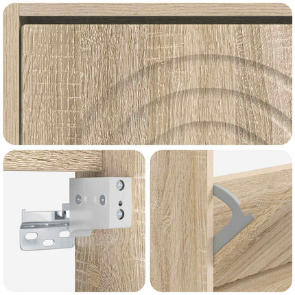 Vægmonteret Skoskab ALKMAAR 71 x 17 x 86 cm Konstrueret træ