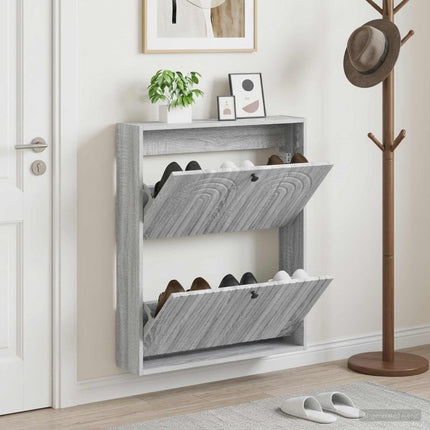 Vægmonteret Skoskab ALKMAAR 71 x 17 x 86 cm Konstrueret træ