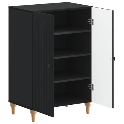 Sko skab ALKMAAR 59,5 x 39,5 x 90 cm Konstrueret træ Sort