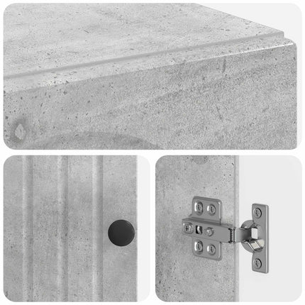 Sko skab ALKMAAR 59,5 x 39,5 x 90 cm Konstrueret træ Betongrå