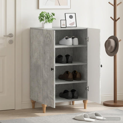 Sko skab ALKMAAR 59,5 x 39,5 x 90 cm Konstrueret træ Betongrå