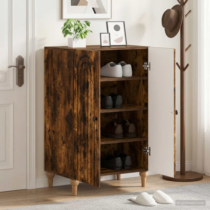 Sko skab ALKMAAR 59,5 x 39,5 x 90 cm Konstrueret træ Røget eg
