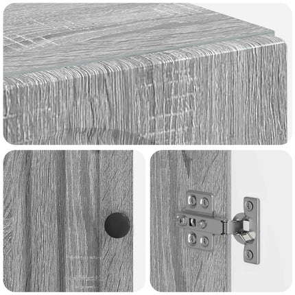 Sko skab ALKMAAR 59,5 x 39,5 x 90 cm Konstrueret træ Grå Sonoma