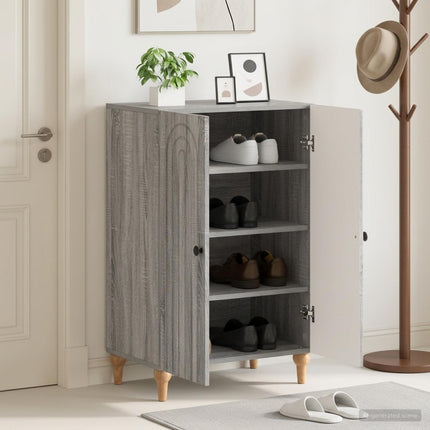 Sko skab ALKMAAR 59,5 x 39,5 x 90 cm Konstrueret træ Grå Sonoma