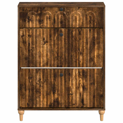 Sko skab ALKMAAR 78 x 24 x 103 cm Konstrueret træ Røget eg