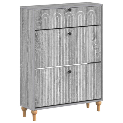 Sko skab ALKMAAR 78 x 24 x 103 cm Konstrueret træ Grå Sonoma
