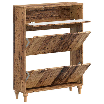 Sko skab ALKMAAR 78 x 24 x 103 cm Konstrueret træ Gammelt træ