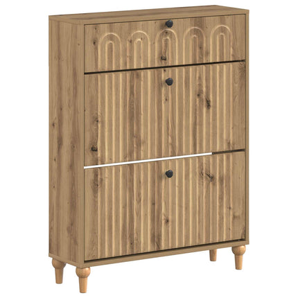 Sko skab ALKMAAR 78 x 24 x 103 cm Konstrueret træ Artisan-eg