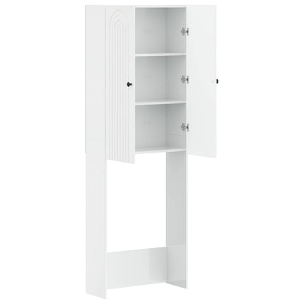 Toilet Skab ALKMAAR Hvid højglans 66 x 25,5 x 190 cm