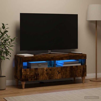 LED TV-skab Røget eg Konstrueret træ