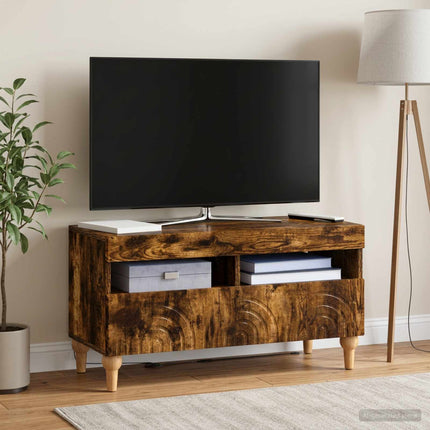 LED TV-skab Røget eg Konstrueret træ