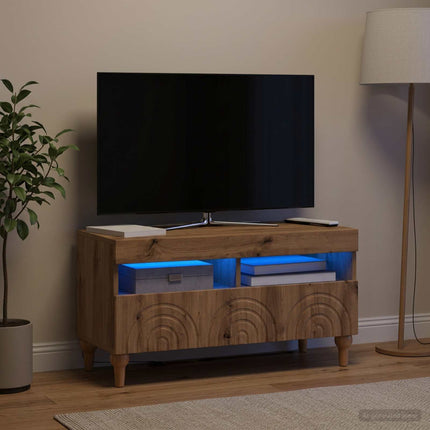 LED TV-skab Artisan-eg Konstrueret træ