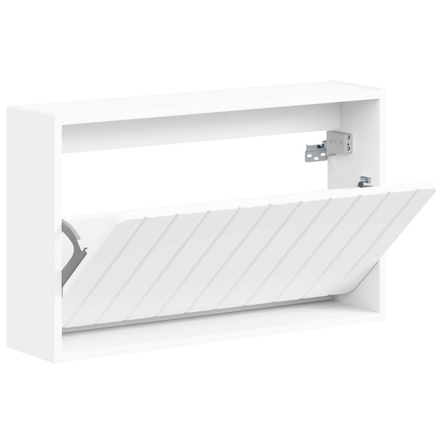 Vægmonteret Skoskab ZWOLLE 71 x 17 x 43 cm Konstrueret træ Hvid