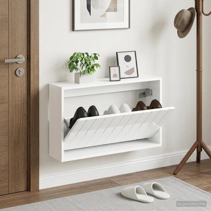Vægmonteret Skoskab ZWOLLE 71 x 17 x 43 cm Konstrueret træ