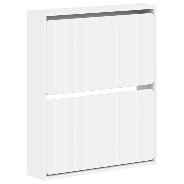 Vægmonteret Skoskab ZWOLLE 71 x 17 x 86 cm Konstrueret træ Hvid