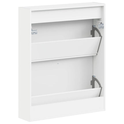Vægmonteret Skoskab ZWOLLE 71 x 17 x 86 cm Konstrueret træ Hvid